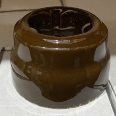 Ретро керамическая розетка Коричневая 
