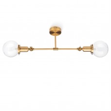 Castle Loft Gold ceiling lamp with glass shades
