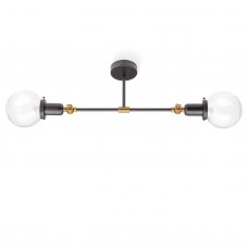 Castle Loft Black ceiling lamp with glass shades