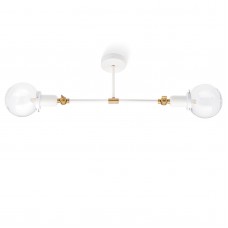 Castle Loft White ceiling lamp with glass shades