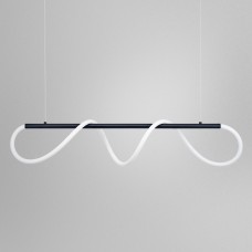Hanging lamp made of flexible neon Neon Fleksi MonoMake Black RAL-9005