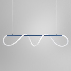 Hanging lamp made of flexible neon Neon Fleksi MonoMake Blue Ral-5003