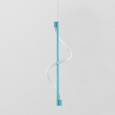 Hanging lamp from flexible neon NEON Fleksi Vertical S Light Blue Ral-6027