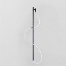 Hanging lamp made of flexible neon NEON Fleksi Vertical 3 Black Ral-9005