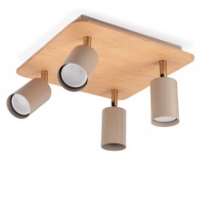 Потолочный светильник Wood Spot Quattro Beige (Nowowood Line)