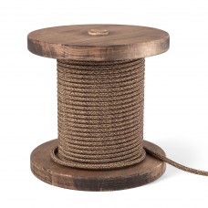 Brown-beige fabric-braided cable