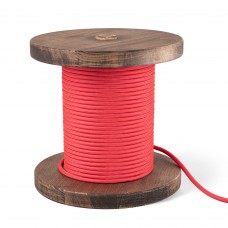Red fabric-braided wire