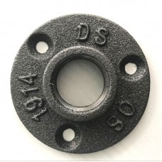 Cast iron flange with three bolt holes