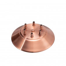 Ceiling fastener for spider with 6 holes copper