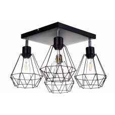 Ceiling lamp Black Four Light E27