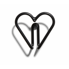 Metal coat hook Heart Hook black in Scandinavian style