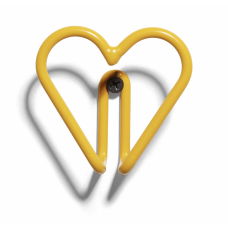 Металлический крючок для одежды Heart Hook желтого цвета в скандинавском стиле 