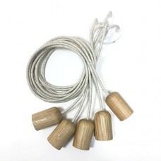 ЛЮСТРА "ПАУК WOOD NATUR-2"