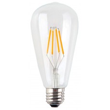 LED лампа Эдисона ST64 4w 4000 прозрачное стекло