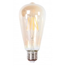 LED лампа Эдисона ST64 4w  2700 К желтое стекло  
