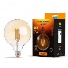 LED edison lamp G125 7W 2200 dimmable 3 year warranty