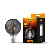 LED лампа G95 4W E27 2100K 220V графит