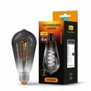 LED лампа ST64 4W E27 2100K 220V графит