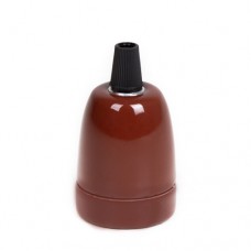 Ceramic cartridge in brown glossy glaze
