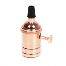 Патрон из латуни с выключателем Pink Gold